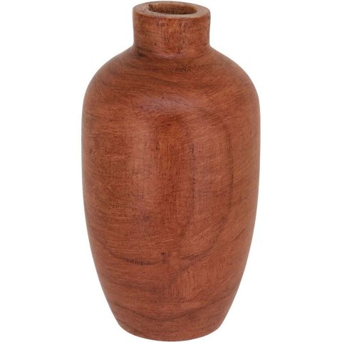 Vaso Decorativo Enfeite Casa Home&co Madeira 23x12x12cm Natural