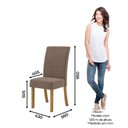 Ver imagem 7 de Mesa de Jantar Selena Tampo com Vidro 120x80 Nature/off White e 4 Cadeiras Facina Nature/marrom Amên