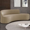 Ver imagem 1 de Sofá 4 Lugares para Sala 220cm Orgânico Wendi Suede Marrom Rt I01 - Mpozenato