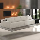 Ver imagem 5 de Sofá Ilha Modular para Sala 432cm com Puff Dublin K01 Bouclê Creme e Sintético Preto - Lyam Decor