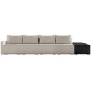 Ver imagem 7 de Sofá Ilha Modular para Sala 432cm com Puff Dublin K01 Bouclê Creme e Sintético Preto - Lyam Decor