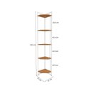 Ver imagem 4 de Estante Torre de Canto Industrial 5 Prateleiras 202cm Canela/Branco