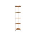 Ver imagem 3 de Estante Torre de Canto Industrial 5 Prateleiras 202cm Canela/Branco