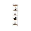 Ver mais imagens de Estante Torre de Canto Industrial 5 Prateleiras 202cm Canela/Branco