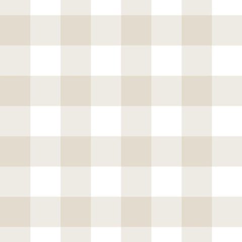 Papel de Parede Doce Estilo Xadrez Bege 82038
