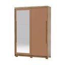 Ver imagem 6 de Guarda Roupa Roupeiro Dubai Infinity 2 Portas de Correr c/ Espelho Nature Camarim Alasca Vila Rica