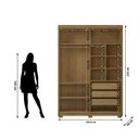 Ver imagem 2 de Guarda Roupa Roupeiro Dubai Infinity 2 Portas de Correr c/ Espelho Nature Camarim Alasca Vila Rica