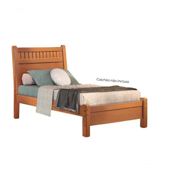 Cama Solteiro 185 100% Mdf:cinamomo