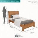 Ver imagem 4 de Cama Solteiro Pérola 100% MDF Mais Móveis - Cinamomo