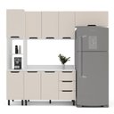 Ver imagem 2 de Cozinha Completa 4 Peças 224,5cm x 240cm Meena Bege/Branco/Creme