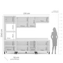 Ver imagem 3 de Cozinha Completa 5 Peças 224,5CMX270CM Meena Branco