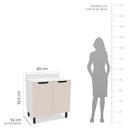 Ver imagem 6 de Cozinha Completa 5 Peças 224,5CMX270CM Meena Bege/Branco/Creme