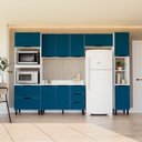 Ver imagem 1 de Cozinha Completa 5 Peças com Tampo Azul Branca Meena