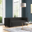 Ver imagem 1 de Sofá Namoradeira Amsterdam 1,40m Veludo Preto - Inova Decorações