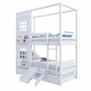 Ver imagem 5 de Treliche Casinha Reta com 02 Janelas e Escorregador Madeira Maciça Branco Housin