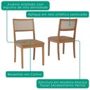 Ver imagem 4 de Kit 2 Cadeiras Estofadas Madeira Tauari 22192 Corino Kaki Natuem