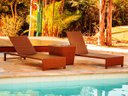 Ver imagem 3 de 2 Espreguiçadeiras Grécia e Mesa Grécia em Alumínio - Piscina, Jardim - Capuccino