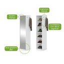 Ver mais imagens de Sapateira Giratória com Espelho Esthela Branco Móveis Lopas