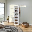 Ver imagem 3 de Sapateira Giratória com Espelho Esthela Branco Móveis Lopas