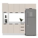 Ver imagem 2 de Cozinha Completa 4 Peças 224,5cm x 240cm Meena Bege/Branco/Creme