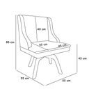 Ver imagem 2 de Cadeira Suede Marrom Giratória De Madeira