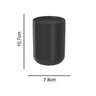 Porta Algodão Bold Pote Organizador de Cotonete 7,8cm Preto Plástico Banheiro Penteadeira ou - 4