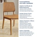 Ver imagem 6 de Kit 2 Cadeiras Madeira Maciça Estofada Miriti CabeCasa MadeiraOriginals Marrom/Caramelo