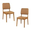 Ver imagem 1 de Kit 2 Cadeiras Madeira Maciça Estofada Miriti CabeCasa MadeiraOriginals