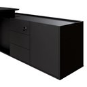 Ver imagem 6 de Mesa L Diretor X com Armário Caixa de Tomadas e 3 Gavetas 200cm Tampo Cavado para Escritório Corpora