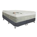 Ver imagem 1 de Cama Box Queen: Colchão Molas Castor Pocket Summer Winter + Base Crc Suede Cinza(158x198)
