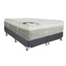 Cama Box Queen: Colchão Molas Castor Pocket Summer Winter + Base Crc Suede Cinza(158x198) - 1