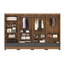 Ver imagem 7 de Quarto Modulado 4 Peças 8 Portas 4 Gavetas com Espelhos Smart Plus