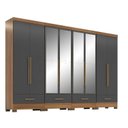 Ver imagem 3 de Quarto Modulado 100% MDF 4 Peças 8 Portas 4 Gavetas com Espelhos Smart Plus Bege/Cinamomo/Chumbo