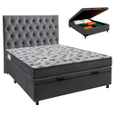 Ver imagem 1 de Kit Cabeceira + Cama Box Bau + Colchão Casal D33 Iso100 Ortobom