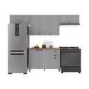 Ver imagem 2 de Cozinha Completa Bariloche 10 Portas 2 Gavetas com Tampo 100% MDF Titânio Fosco - Indekes