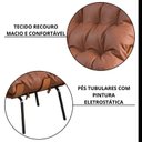 Ver imagem 5 de Poltrona para Sala de Estar com puff Costela Premium Vermelho Terracota