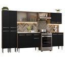 Ver imagem 3 de Armário de Cozinha Completa 293cm com Pia Rustic/Preto Emilly Madesa 06