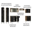 Ver imagem 5 de Armário de Cozinha Completa 293cm com Pia Rustic/Preto Emilly Madesa 06