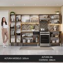 Ver imagem 6 de Armário de Cozinha Completa 293cm com Pia Rustic/Preto Emilly Madesa 06