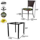 Ver imagem 3 de Mesa De Cozinha Cadeiras Gramado Tabaco Jogo De Jardim