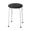 Ver imagem 6 de Conjunto Mesa de Jantar Dobrável 65,5cm com 4 Banquetas Multimóveis Cr50141 Branco/preto