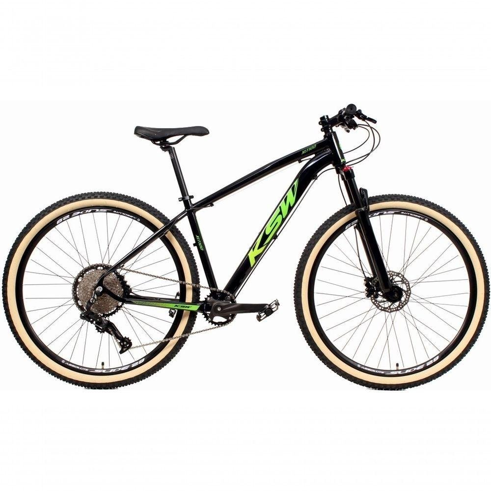 Bicicleta Aro 29 Ksw Xlt 12v Garfo com Trava 11-50 Preto-vermelho