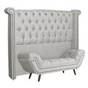 Ver imagem 1 de Conjunto Sienna Cabeceira e Recamier Queen 160 cm Linho Bege
