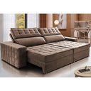 Ver imagem 1 de Sofá Retrátil e Reclinável 2,15m Cama inBox Big Star com SoftGel D40 Velupluma Castor