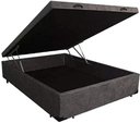 Ver imagem 1 de Cama Box Baú Casal Suede Cinza 42x138x188
