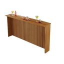 Ver imagem 1 de Balcão de Cozinha Painel Ilha Gourmet Imperatriz Ripado 200cm Freijó - Nesher