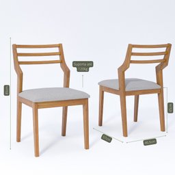 Conjunto Sala de Jantar com Mesa Bromélia 130 com Vidro 4 Cadeiras Damasco - 8