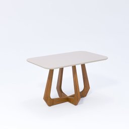 Conjunto Sala de Jantar com Mesa Bromélia 130 com Vidro 4 Cadeiras Damasco - 3