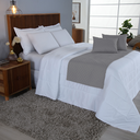 Ver imagem 2 de Kit 5 Pçs Peseira de Cama Casal Queen Comfort com Almofadas Cheias Microfibra Matelado Ultrassônico:
