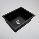 Ver imagem 2 de Cuba de Quartzo 550x450x200mm Preta com Sifao e Valvula (R)